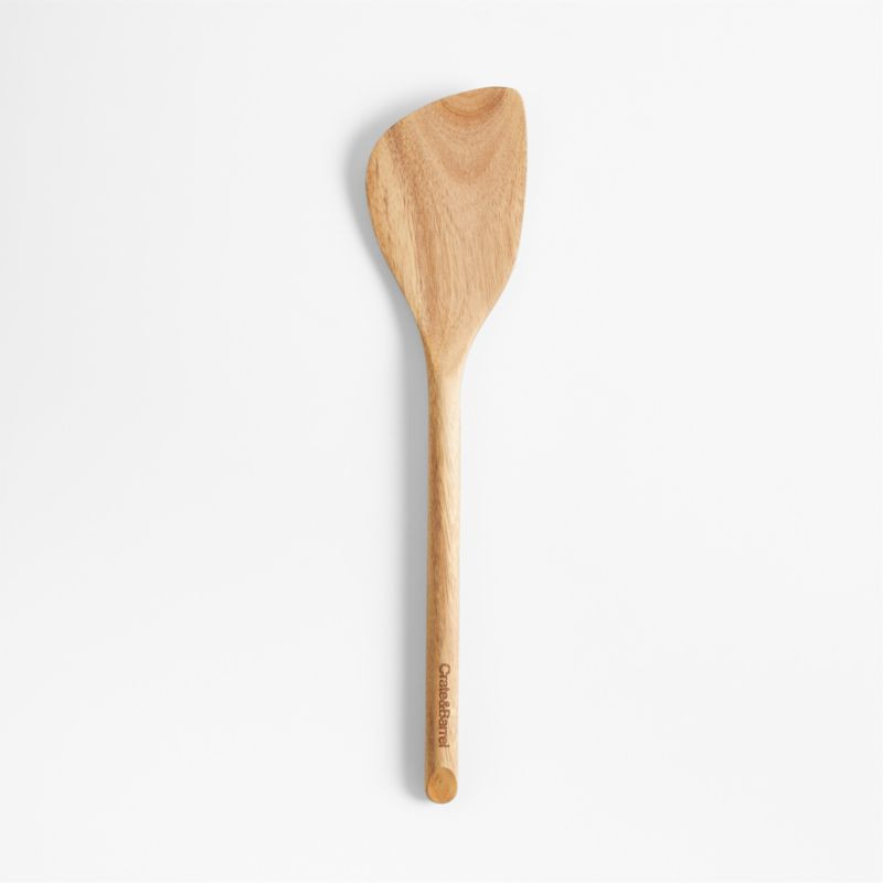 Crate & Barrel Acacia Angled Turner Spatula + Reviews | Crate & Barrel | Crate & Barrel