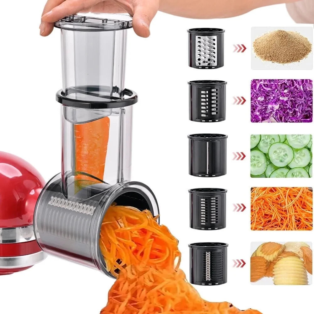Slicer Shredder Attachment for KitchenAid Stand Mixer with 5 Blades, Cheese Grater Attachment, Fr... | Walmart (US)