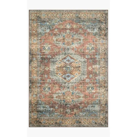 Loloi II Skye Oriental Terracotta / Sky Area Rug | Walmart (US)