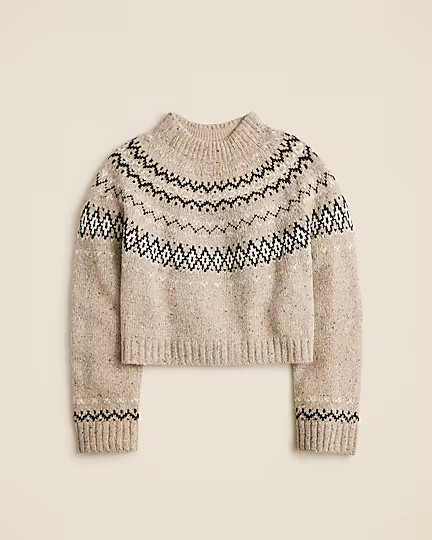 Fair Isle wide-mockneck sweater | J. Crew US