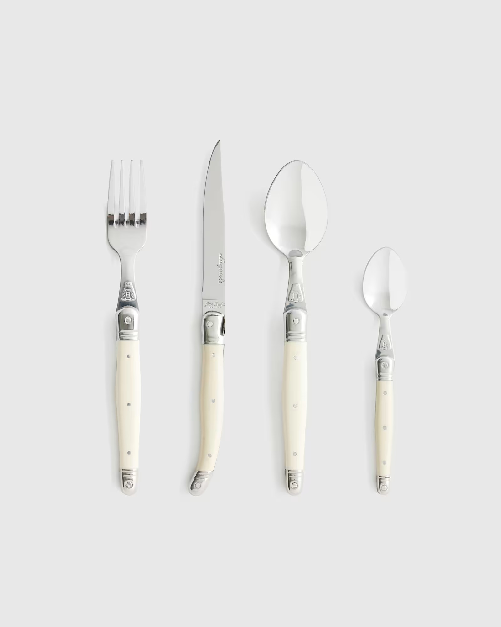Jean Dubost Laguiole 24 Piece Flatware Set in Ivory | Quince