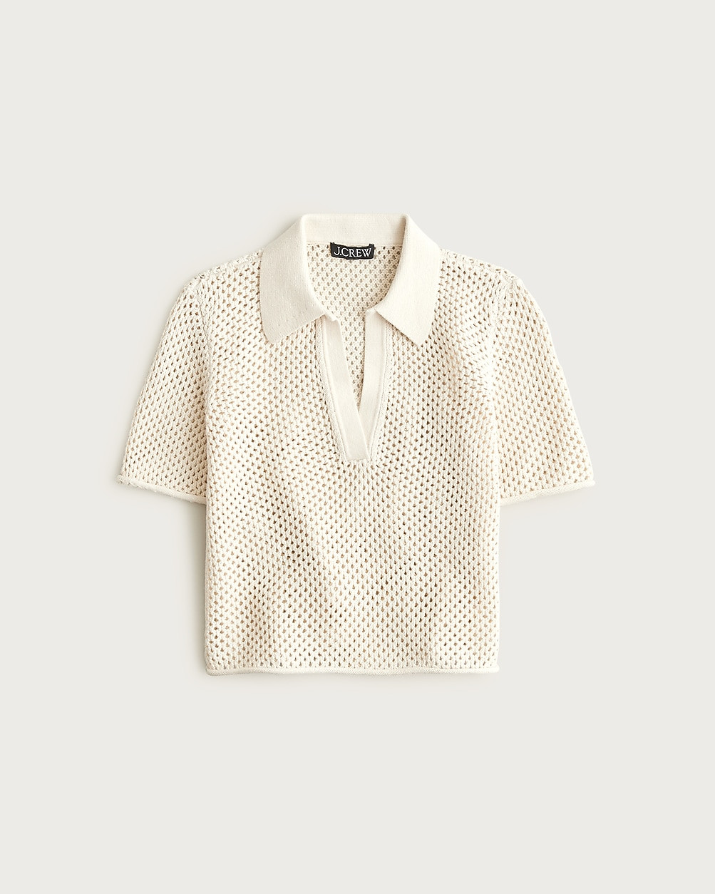 Crochet beach polo shirt in cotton | J. Crew US
