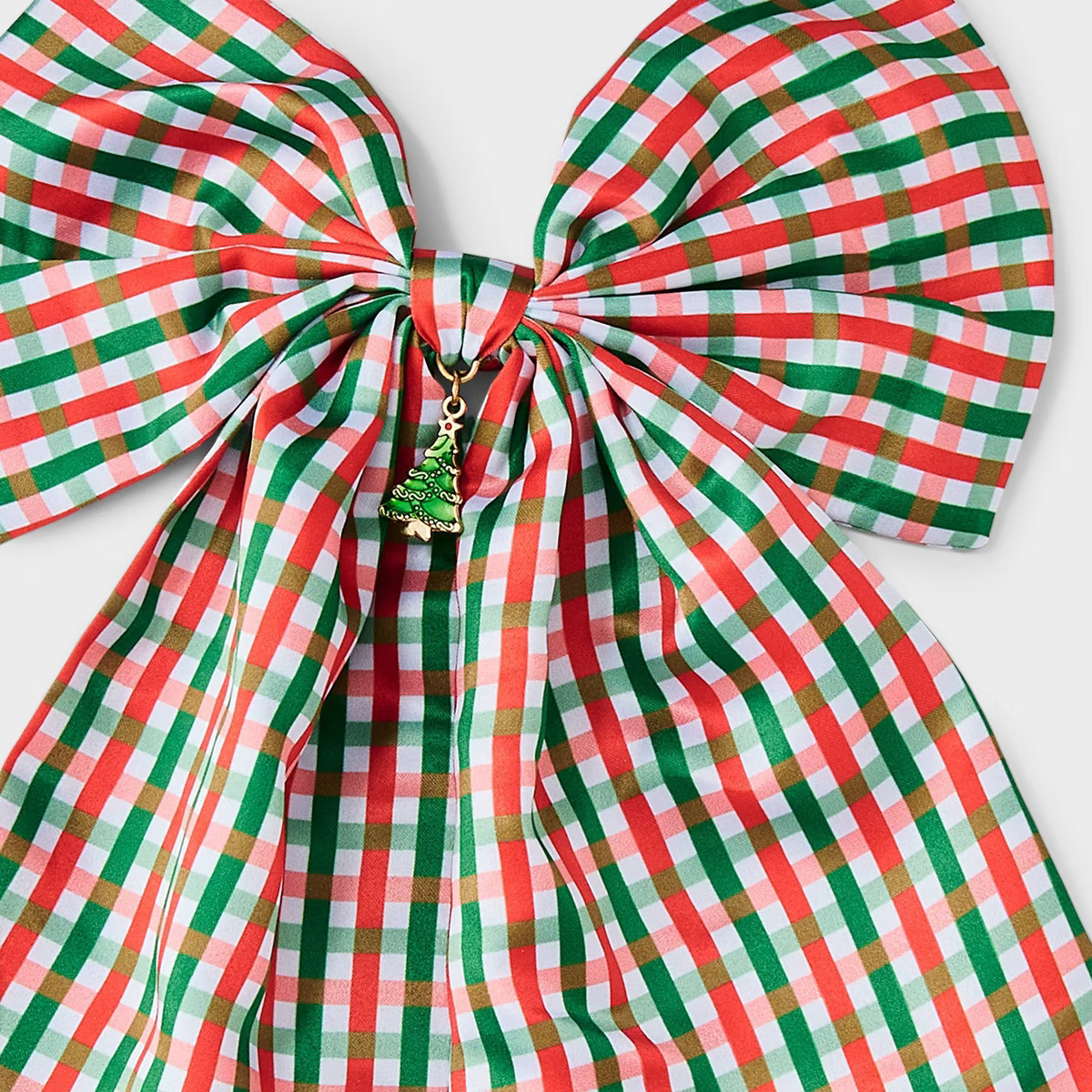 Bow with Charm Hair Barrette - Green/Red | Target