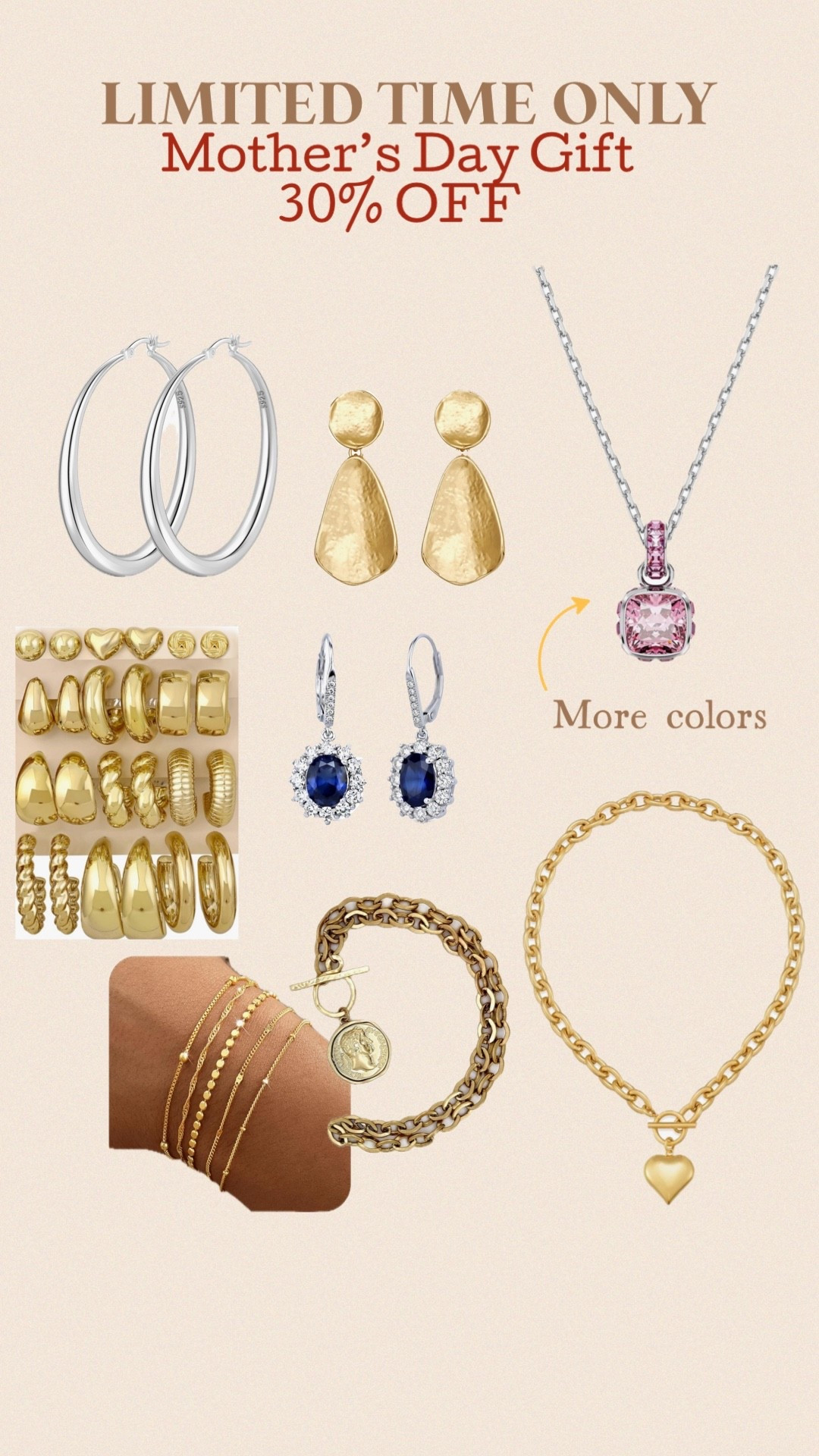 Whether you’re shopping for the world’s best mom or treating yourself (because you deserve it too), these pieces are sure to brighten the day. 💐
From elegant gemstone drops to everyday gold hoops, our Mother’s Day Sale is officially live. Use the link in our bio to grab her new favorites before they’re gone!
The Details
✨ 30% OFF site-wide
✨ Limited time only
✨ New colors available in our signature pendants

#MothersDayGift #JewelrySale #GiftIdeasForHer #GoldJewelry #StyleInspo #MothersDay2026 #FineJewelry #ShopSmall

#LTKSeasonal #LTKSaleAlert #LTKmomlife