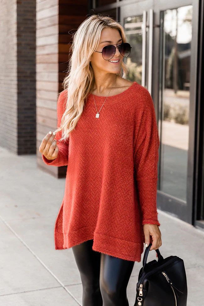 Uncomplicate My Life Brick Pullover | The Pink Lily Boutique