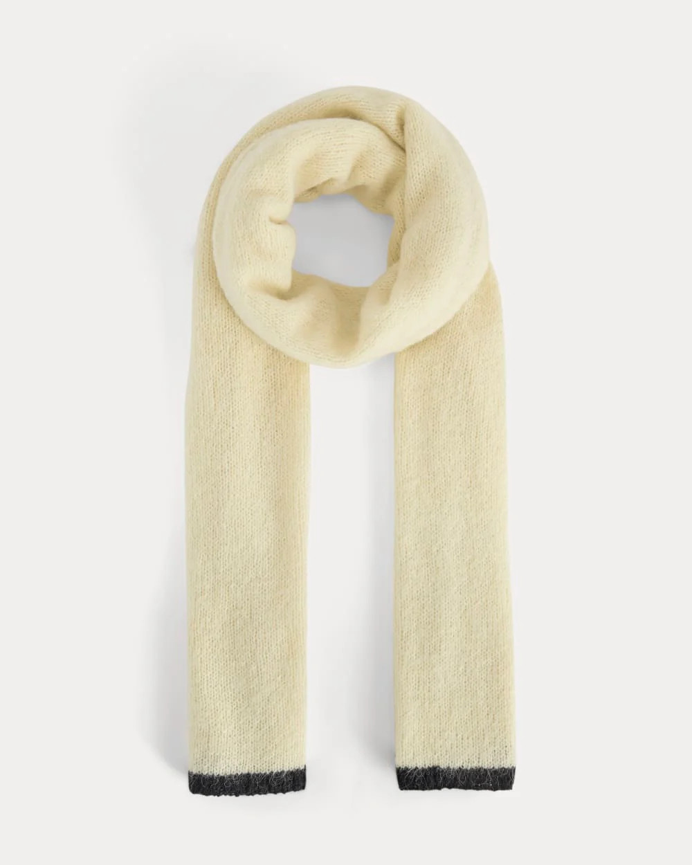 Plush Alpaca Scarf | Bone/ Black | Everlane