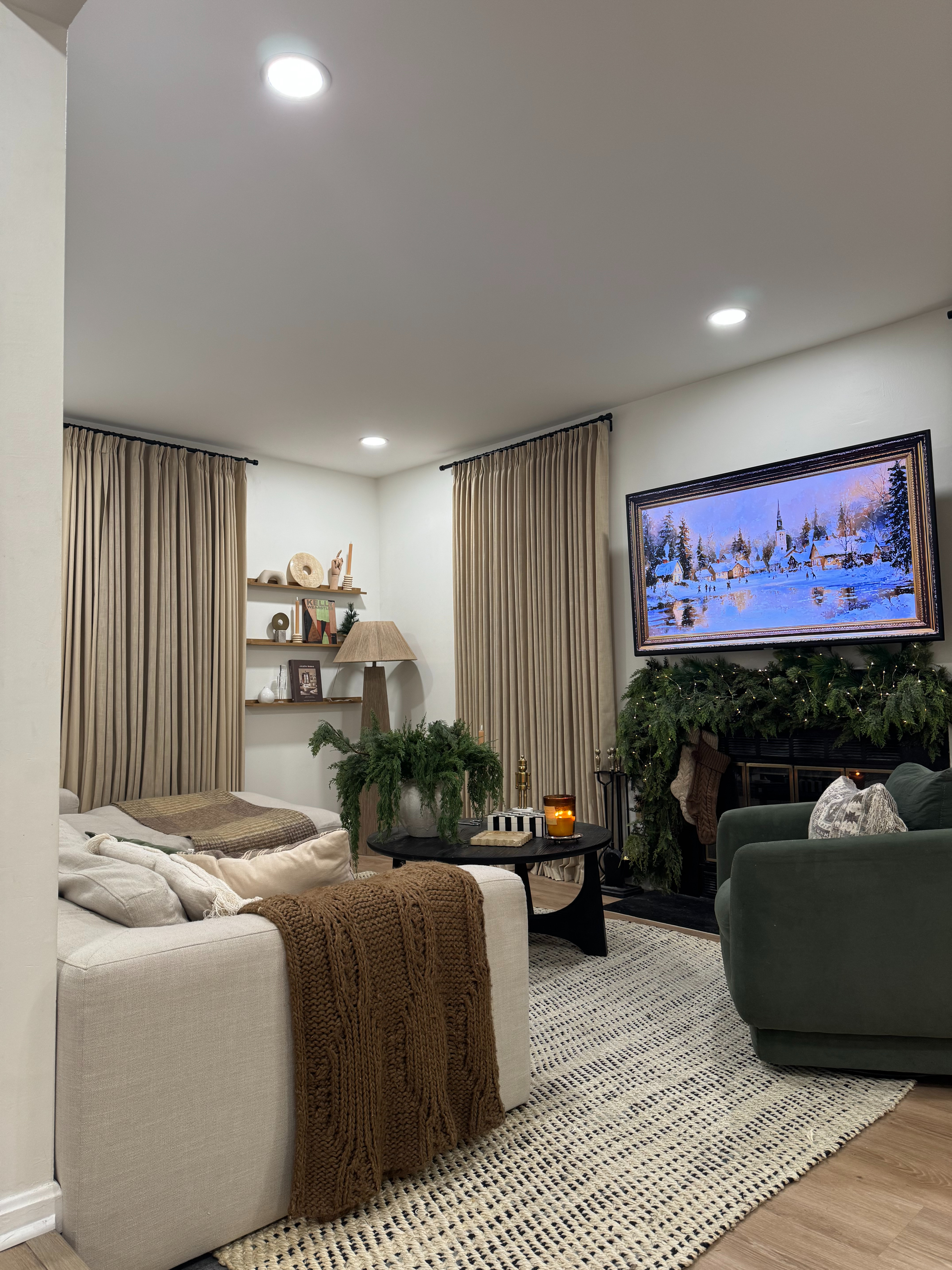 Affordable cozy upgrades that make everyday nights feel special and inviting. Low lights on. Blanket wrapped. Suddenly home feels like a reset button. #LTKDecor #CozyHome #LivingRoomGoals #HolidayDecor #WarmAndCozy #LTKStyle #HomeAesthetic 

 #LTKmomlife #LTKHome #LTKFindsUnder100