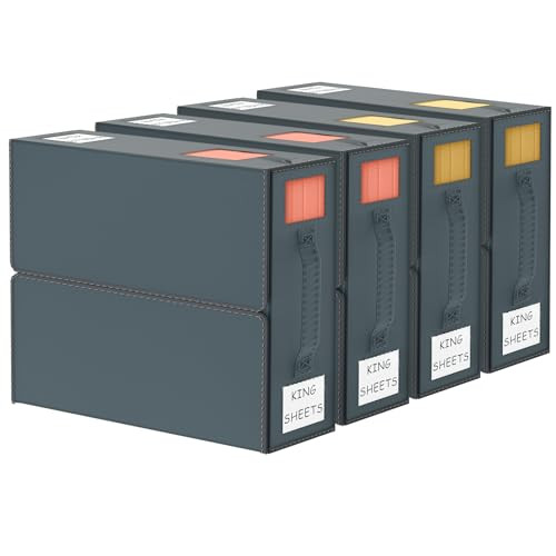 Bed Sheet Organizers and Storage - 4 Pack (Queen or King Size),Foldable Storage Box for Duvet Cover Set, Linen Closet Organizer for Bedding Clothes Blankets, Grey | Amazon (US)