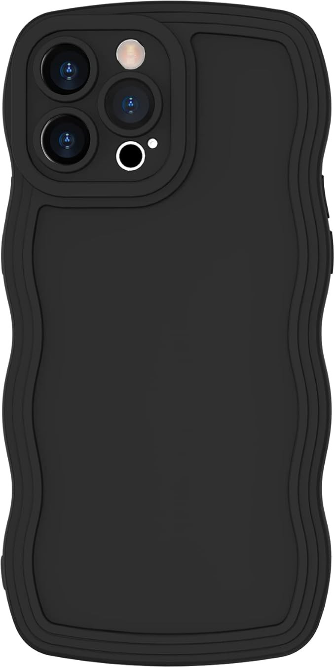 Anuck Case for iPhone 15 Pro Case Wave, Curly Frame Design for Women Girls, Cute Wavy Solid Color... | Amazon (US)