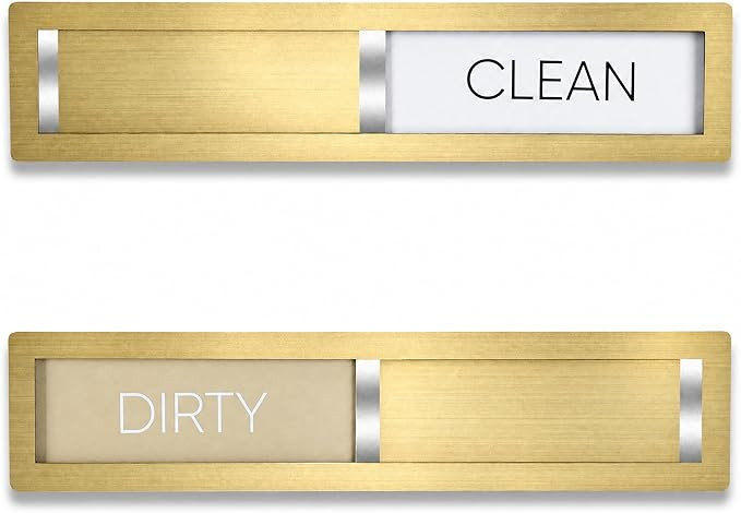 Clean Dirty Magnet for Dishwasher, Premium 304 Stainless Steel Dishwasher Clean Dirty Sign, Moder... | Amazon (US)