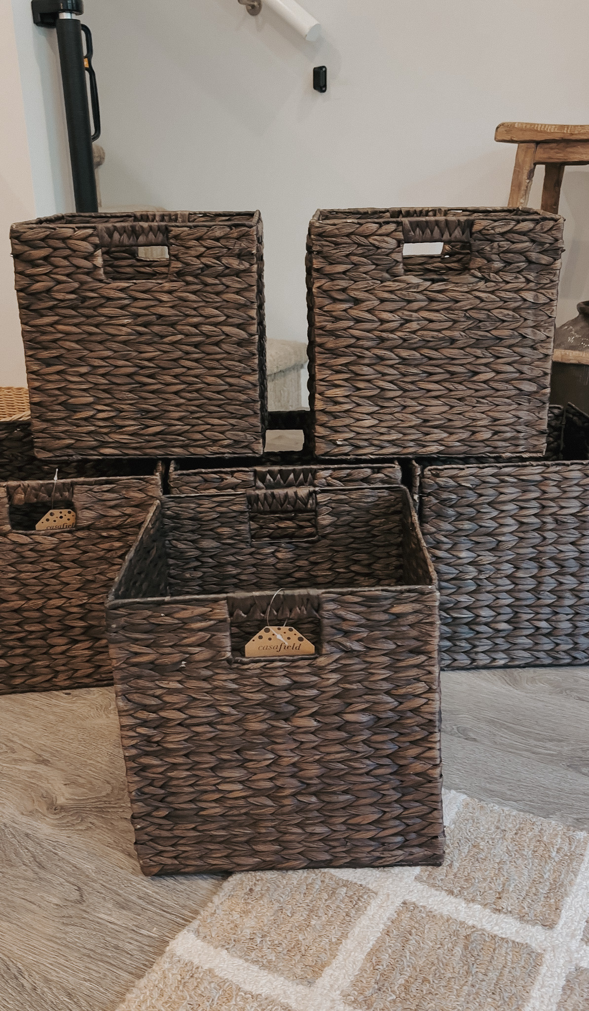 These woven wicker storage baskets have totally leveled up our closet organization game! 🙌 They’re made from handwoven water hyacinth and fit perfectly on standard metal closet shelves—no wasted space, no plastic eyesores. Just simple, beautiful natural texture that works with any decor style.

They come in a set of 2, 4, or 6, are collapsible when not in use, and are available in two neutral tones: natural and brown. I love how they bring a modern organic feel to even the most functional parts of our home. Ideal for closets, pantries, entry shelves, or linen cabinets—wherever you need a little extra storage with a lot of style!

If you're decorating on a budget but still want that Studio McGee, Amber Interiors, or Crate & Barrel vibe, these are a must-have. Clean, warm, and practical—these baskets are the perfect mix of form and function. Seriously one of my favorite closet organization finds! 

 #LTKHome #LTKSaleAlert #LTKFindsUnder50
