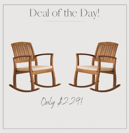 Closeout sale on these gorgeous outdoor weather resistant acacia wood outdoor rocking chairs! Run!

#LTKSeasonal #LTKsalealert #LTKhome