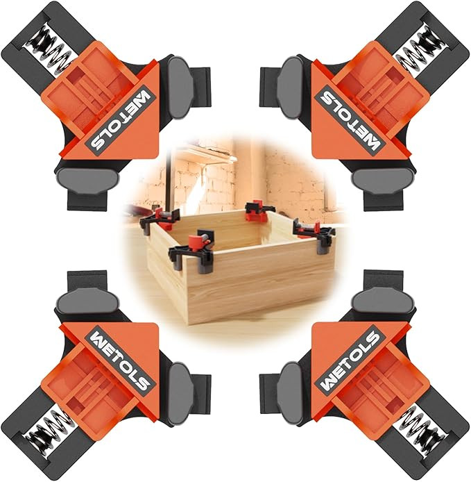 WETOLS Corner Clamp for Woodworking, 90 Degree Right Angle Clamp, Wood Clamps, 4Pcs Adjustable Sp... | Amazon (US)