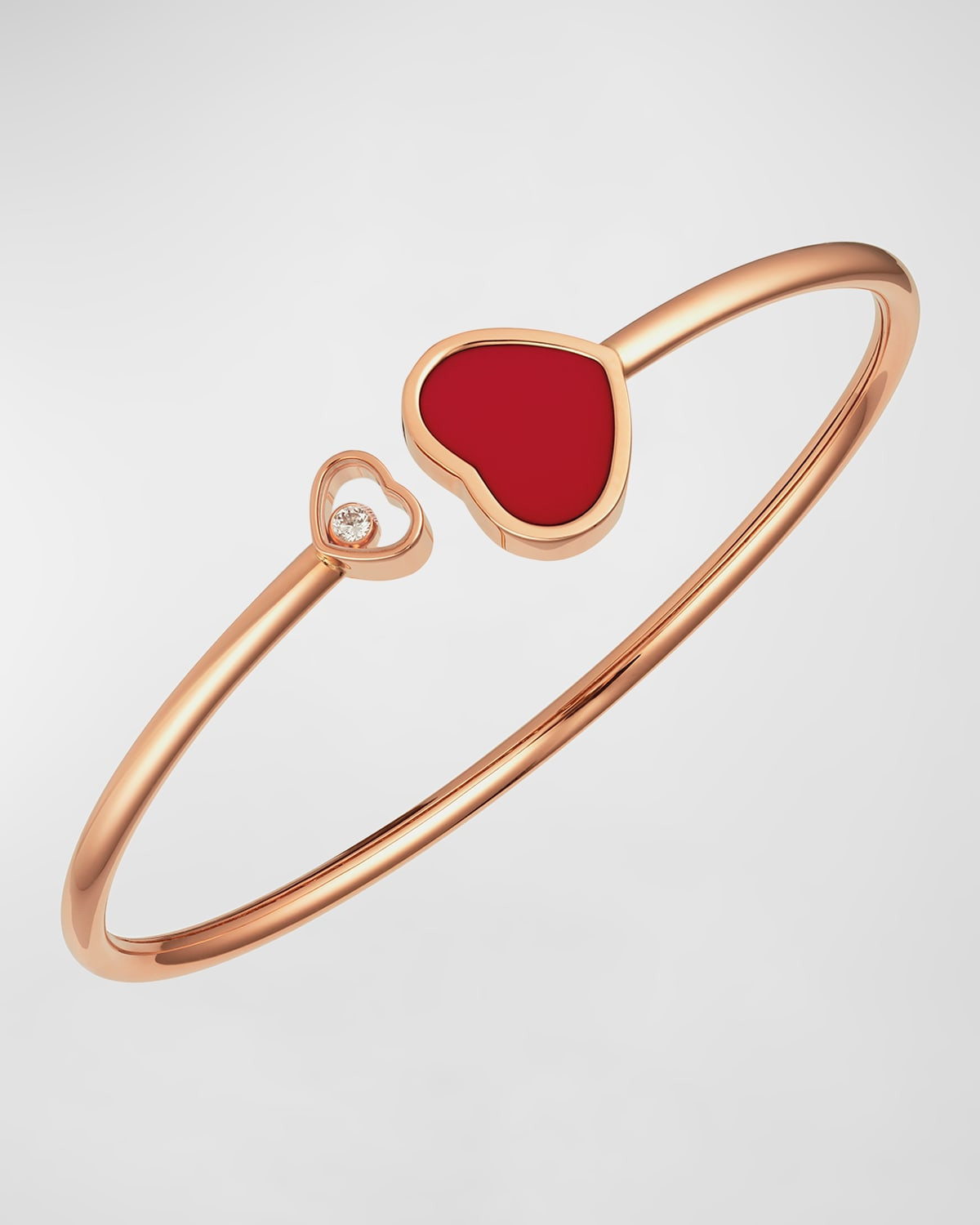 Happy Hearts Bangle Bracelet in 18K Rose Gold | Neiman Marcus