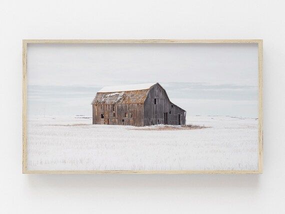 Samsung Frame TV Art | Winter Barn Digital Art | Farmhouse Frame Tv | Digital Art for Frame TV | ... | Etsy (US)