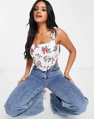 I Saw It First corset top in floral print | ASOS (Global)