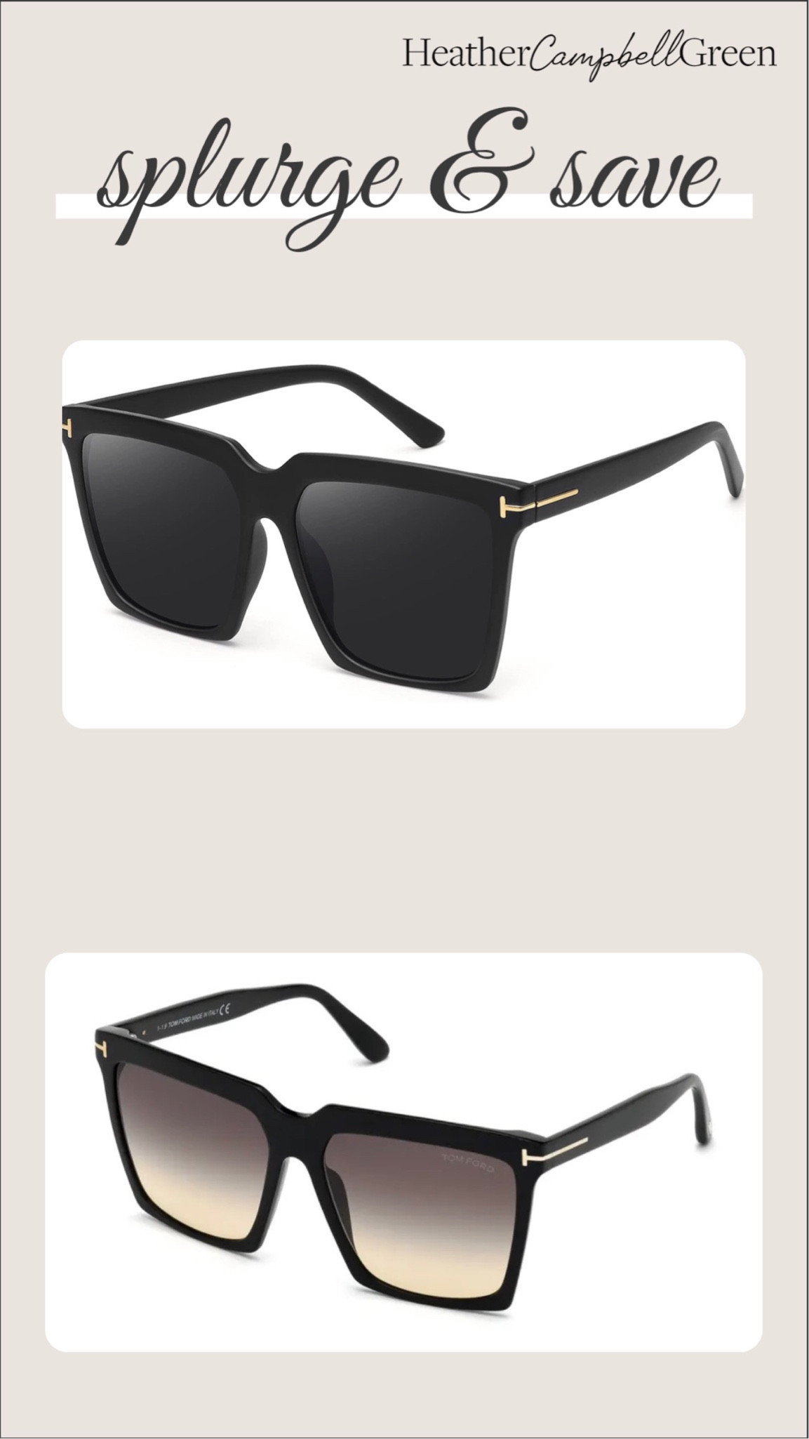Celebrity favorite Tom Ford black oversize sunglasses & Amazon dupe pair 

#LTKunder100 #LTKFind #LTKstyletip
