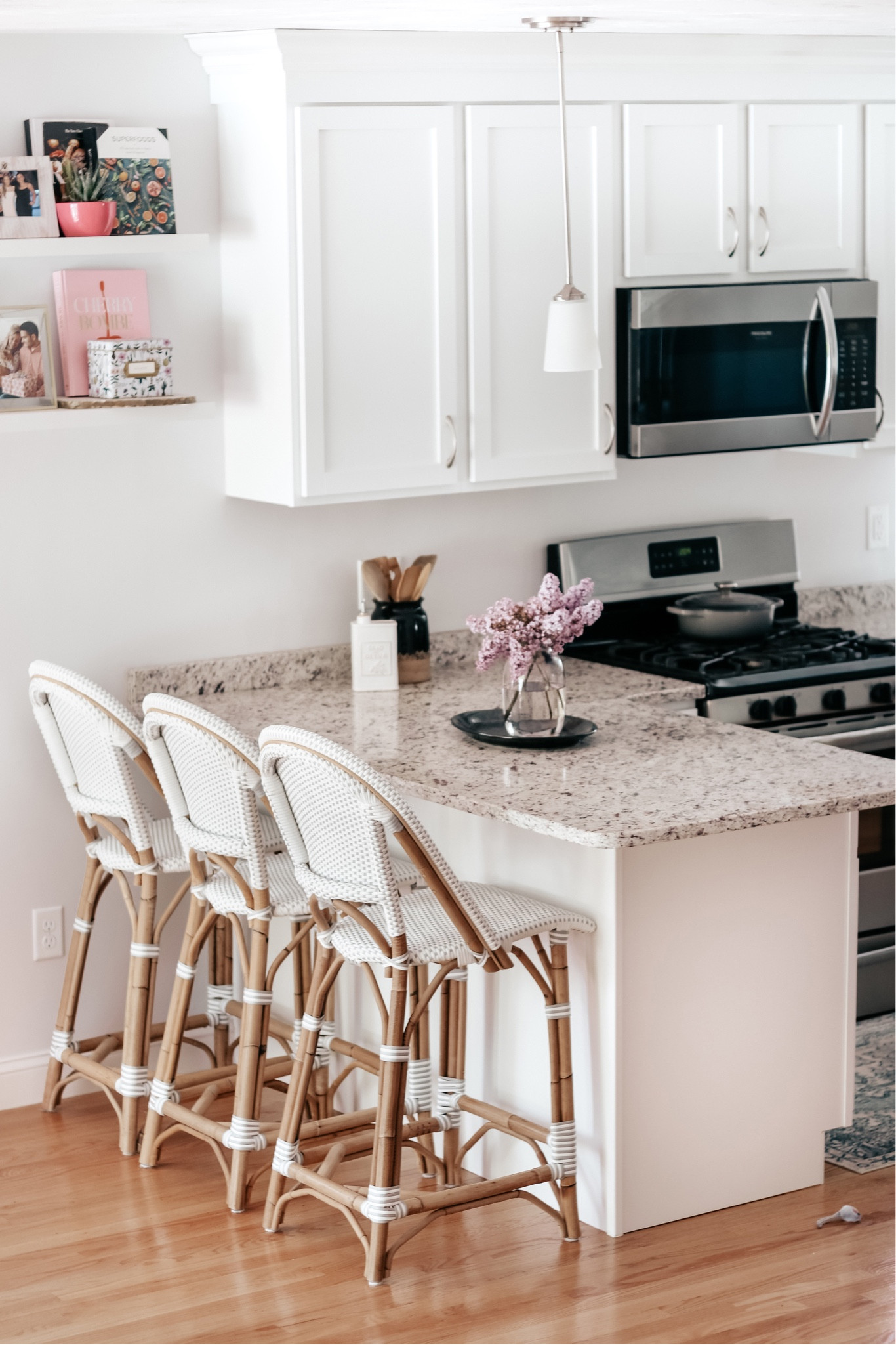 Our old kitchen! The barstools we had at our last house are 40% off this weekend. They are surprisingly very comfortable and so easy to clean so they make a great option with kids. The color here is the white and fog.

#LTKstyletip #LTKsalealert #LTKhome