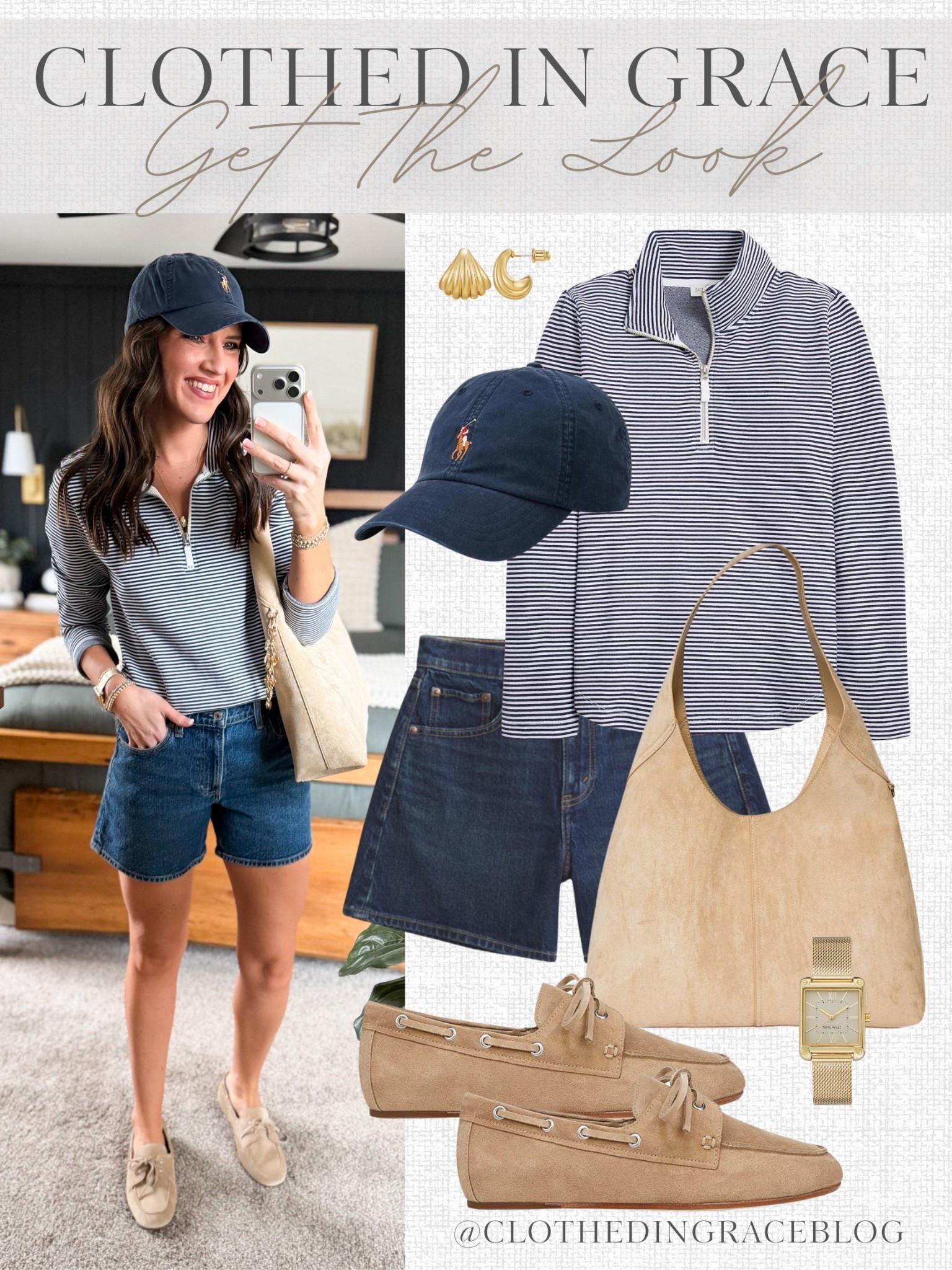 Casual spring style

Pullover - Medium 
Shorts - Size 27 
