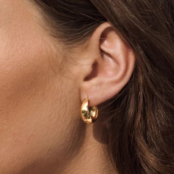 Chunky Gold Hoop Earrings - Jorunn | Linjer