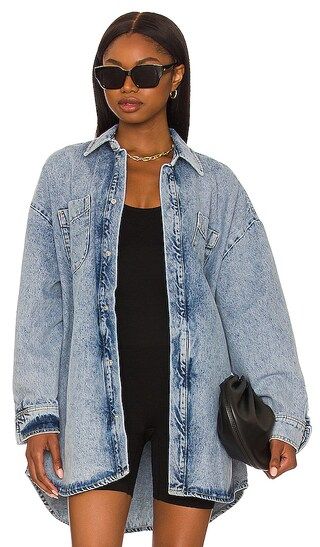 Denim Shacket in Indigo299 | Revolve Clothing (Global)