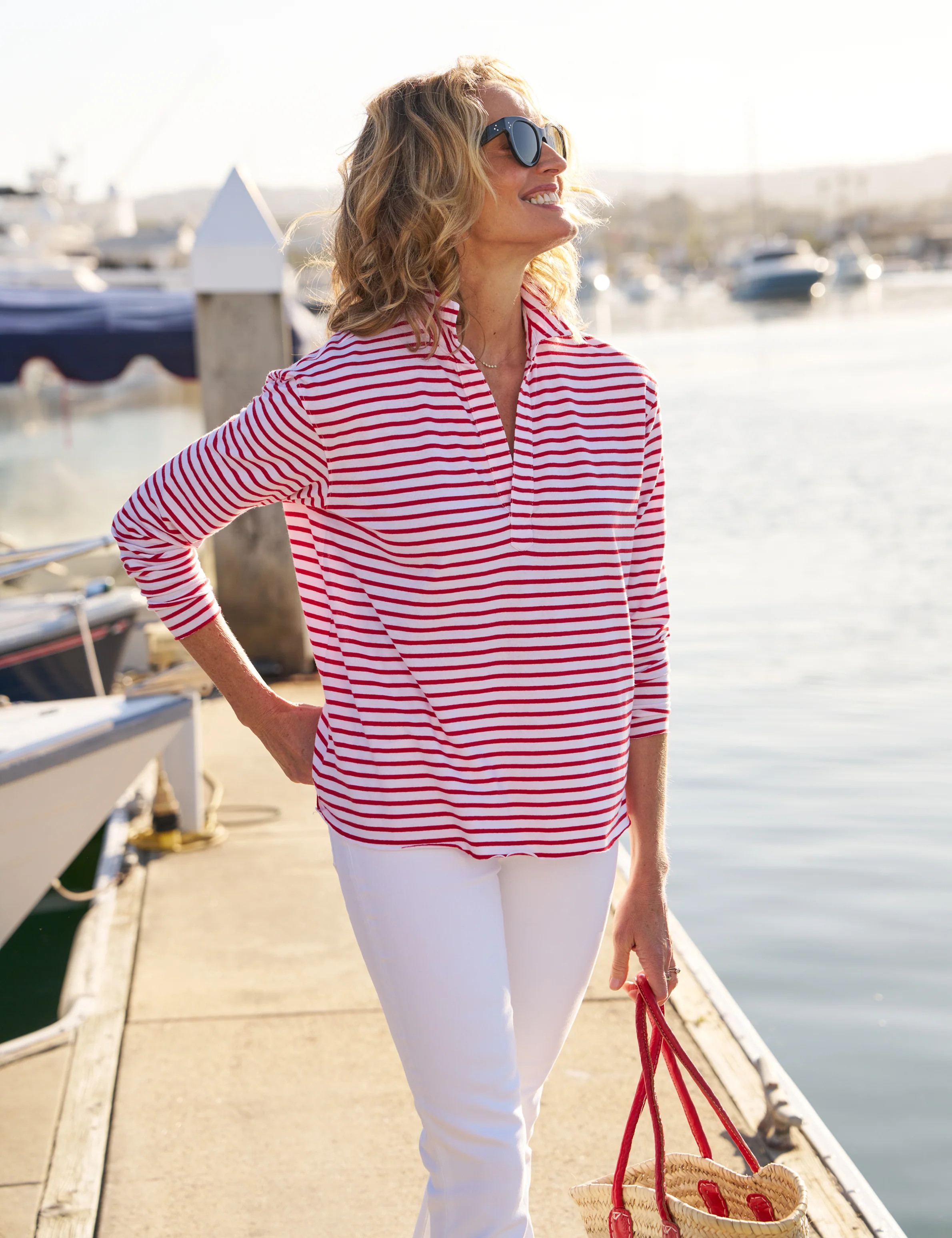 PATRICK Red French Stripe, Heritage Jersey | Frank & Eileen