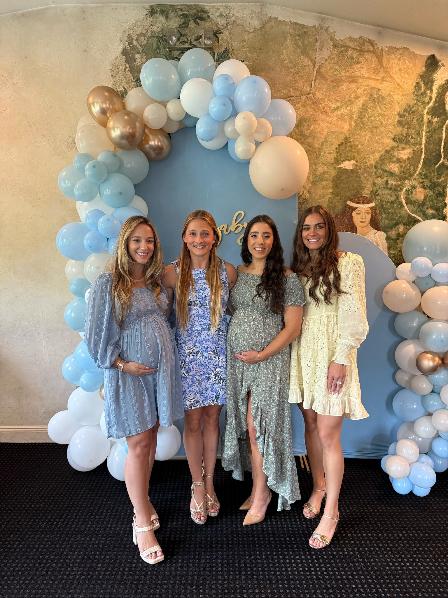 Pink blush maternity smocked maternity dress 

#LTKFindsUnder100 #LTKBump #LTKBaby