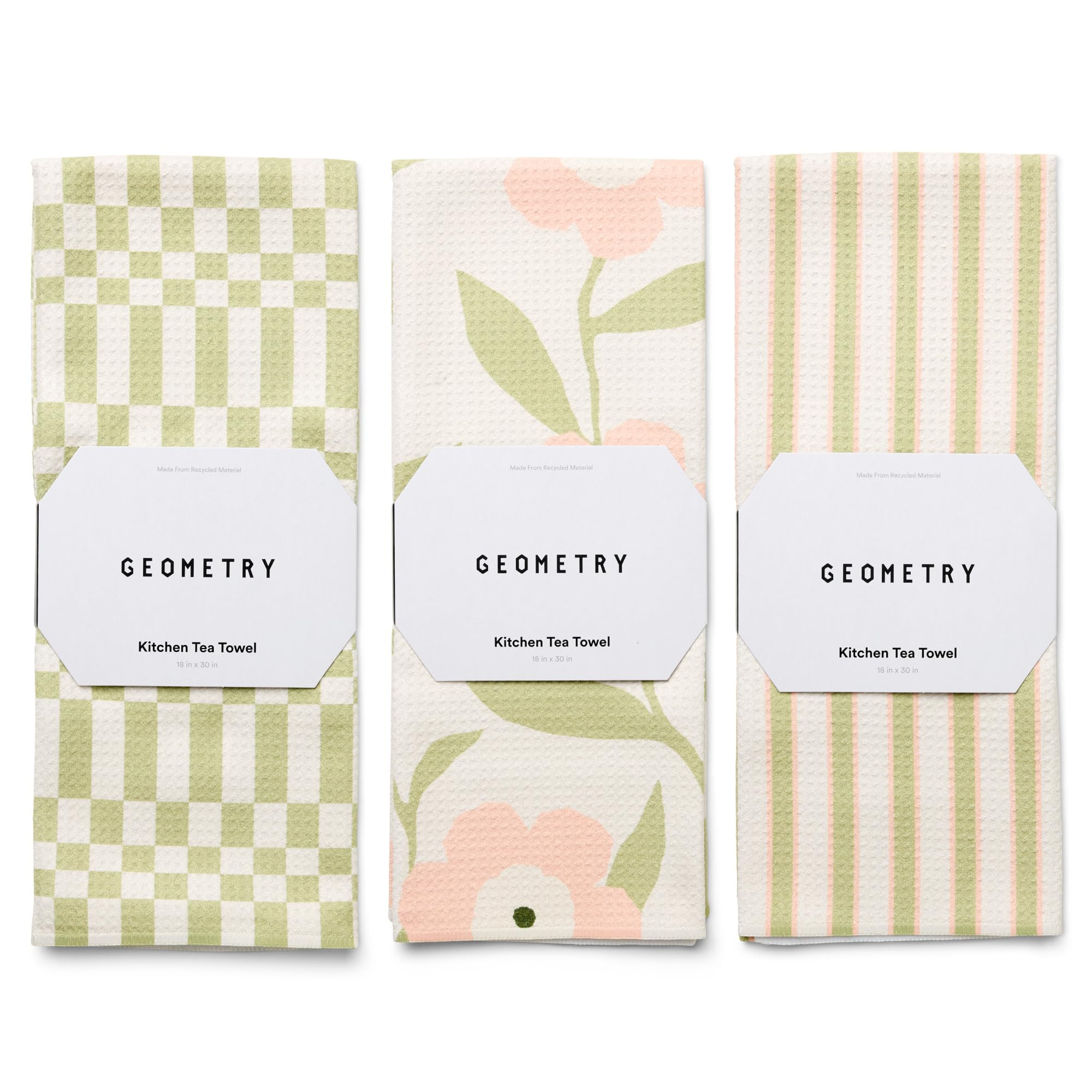 GEOMETRY Tea Towels – Spring & Summer Collection – Quick-Dry, Ultra-Absorbent, Reusable Micro... | Amazon (US)