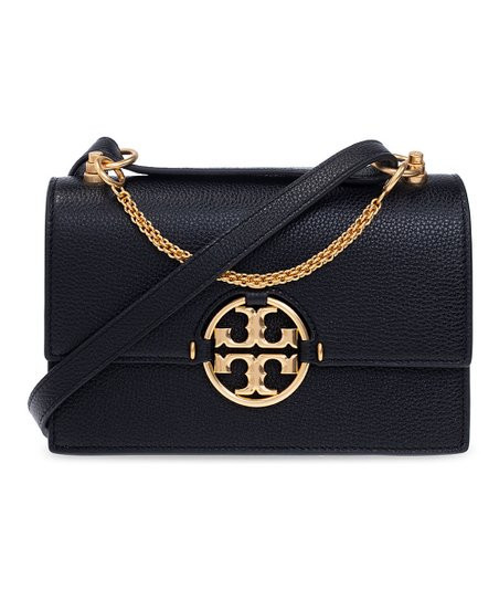 Tory Burch Black Miller Flap Leather Crossbody Bag | Zulily