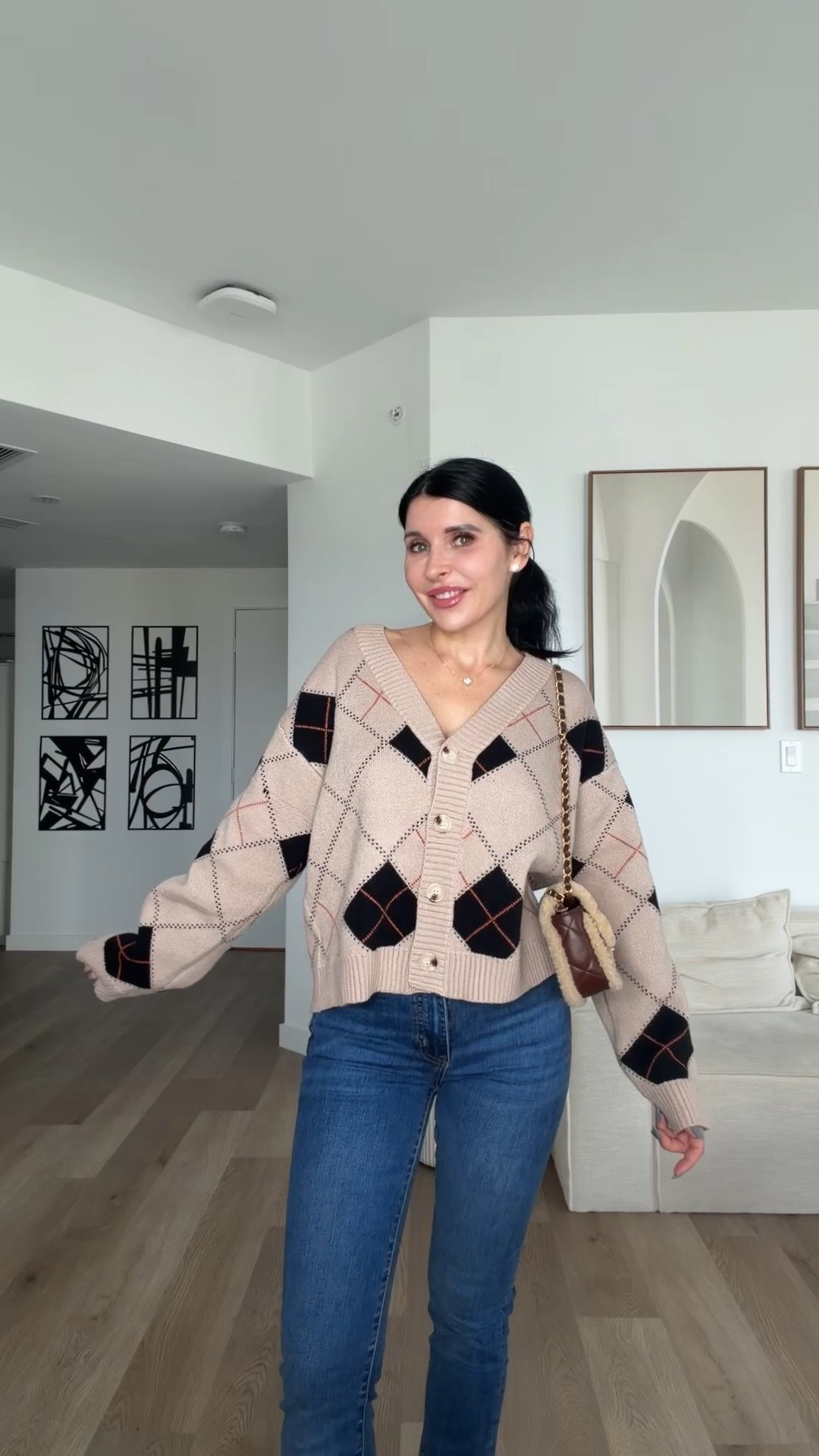 Plaid cardigan sweater and jeans with loafers 

#LTKgrwm #LTKootd #LTKFindsUnder100