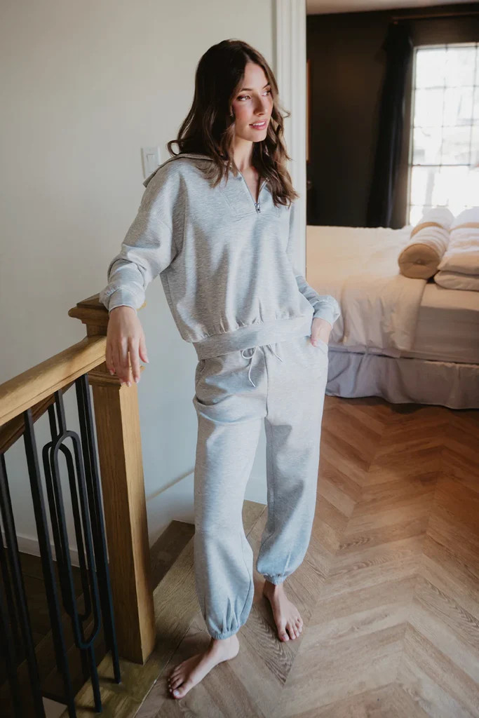 Gray Scuba Pants Lounge Set | Katydid