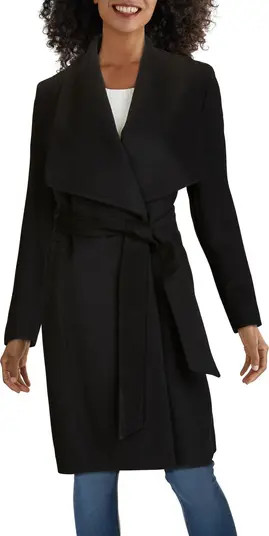 Cole Haan Signature Slick Wool Blend Wrap Coat | Nordstromrack | Nordstrom Rack