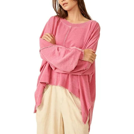 Free People Womens Daisy Heathered Cotton Sweatshirt | Walmart (US)