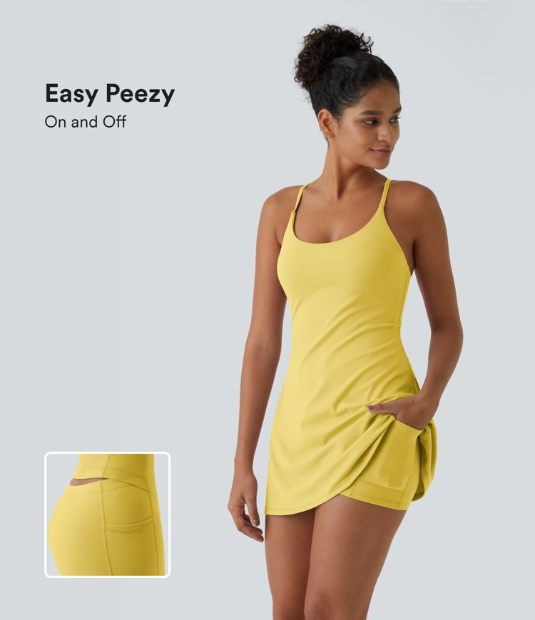 Women’s Softlyzero™ Plush Backless Active Dress-Easy Peezy Edition - Halara | HALARA