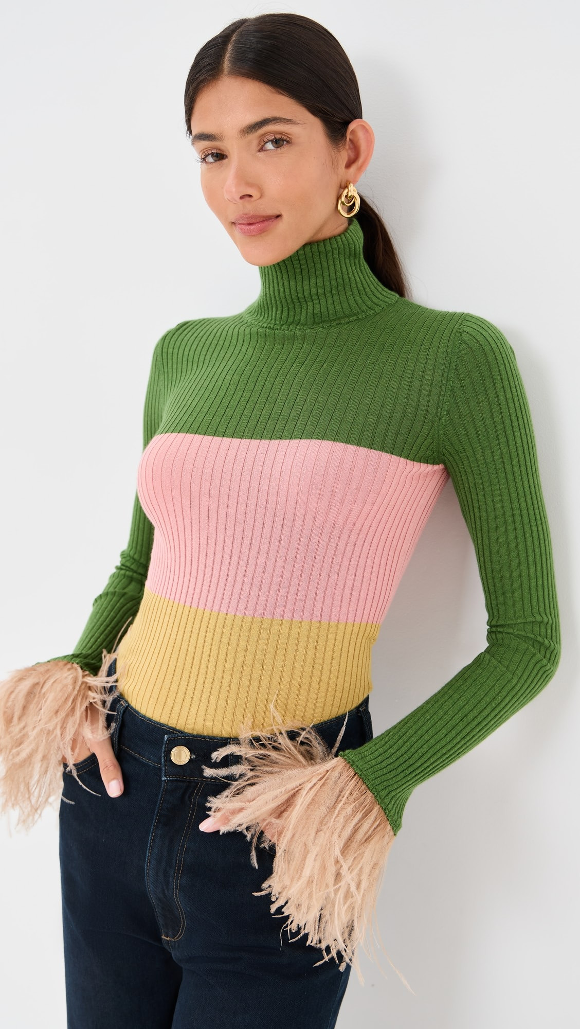 High Kick Cashmere and Feather Top | Shopbop