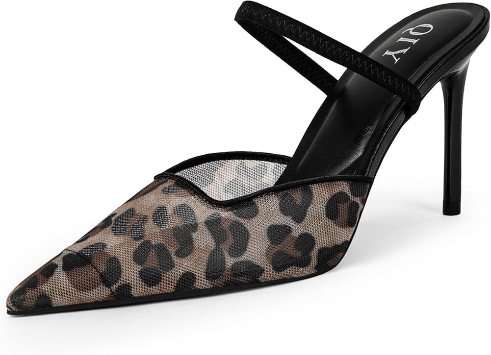 Mesh Heels for Women Pumps Closed Pointed Toe High Heels Stiletto Heeled Mules Sandals Dress Shoe... | Amazon (US)