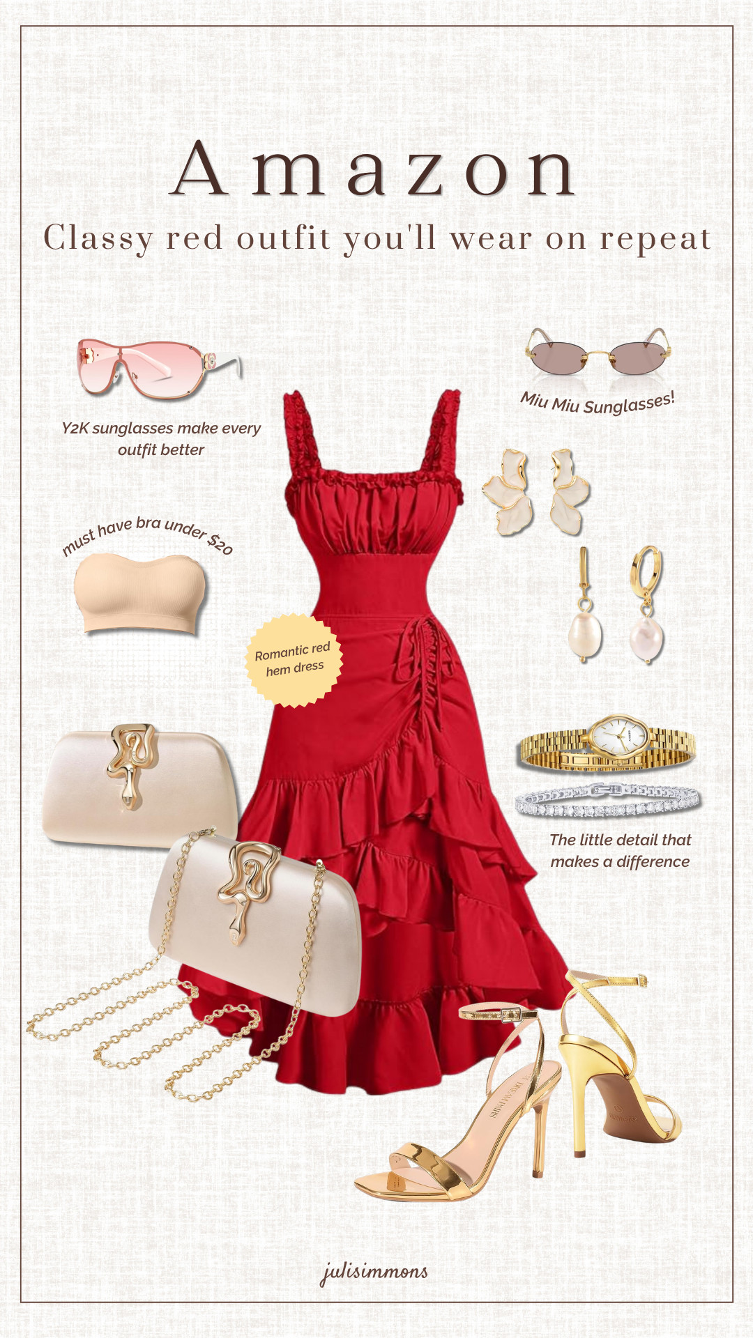 **Option 1**

I never regret having a classic red dress in my closet. ❤️ It's one of those pieces that instantly makes me feel confident and put together. Whether it's a wedding, date night, or a special event, this Amazon find always looks so elegant. Definitely a dress I'll keep reaching for.
 

 #LTKootd #LTKMidsize #LTKBeauty