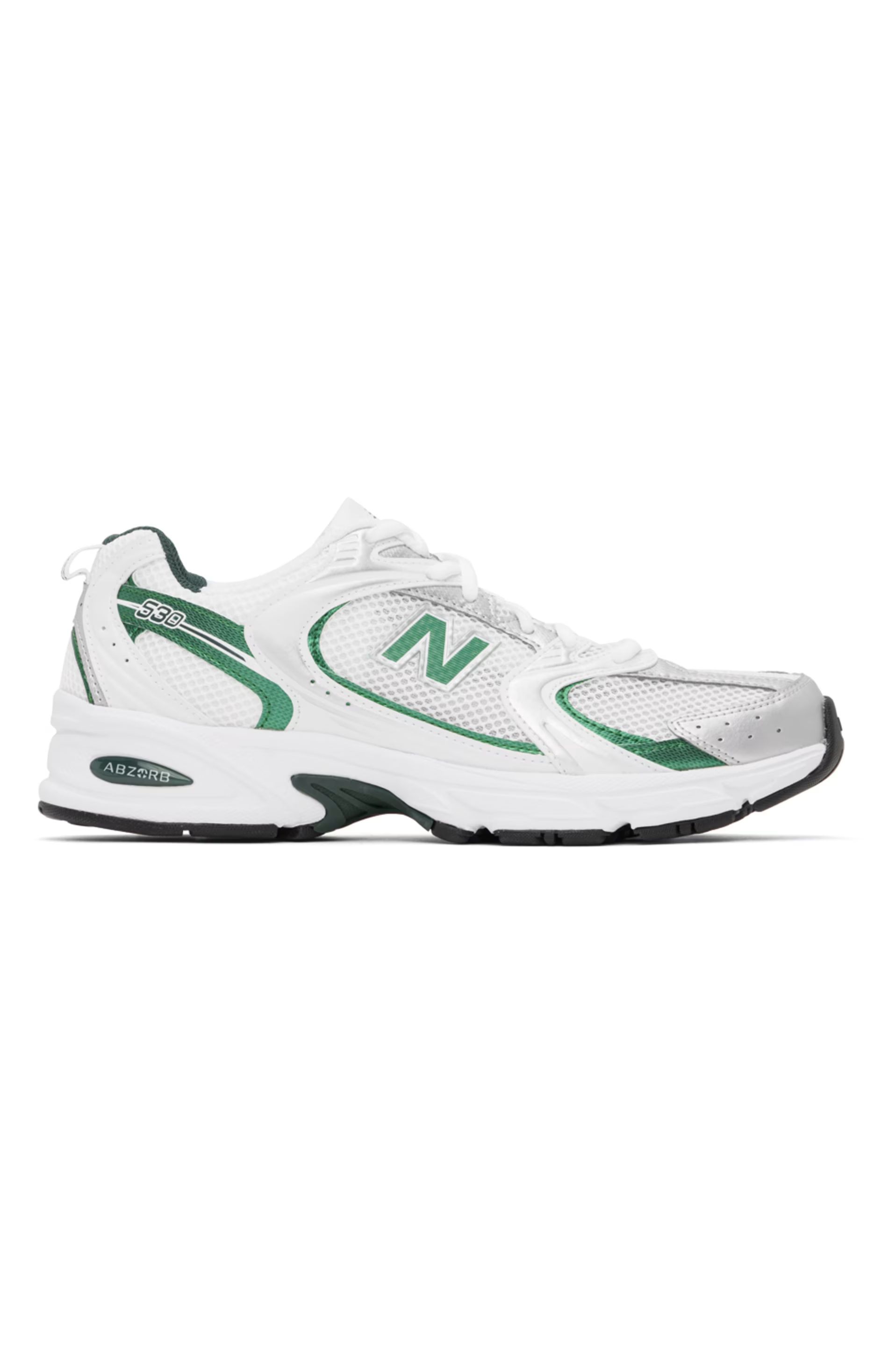 New Balance - White & Green 530 Sneakers | SSENSE