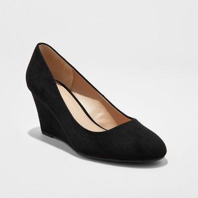 Women's Dot Round Toe Wedge Pumps - A New Day™ | Target