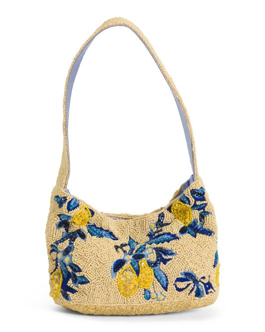 Beaded  Lemon Shoulder Bag | TJ Maxx
