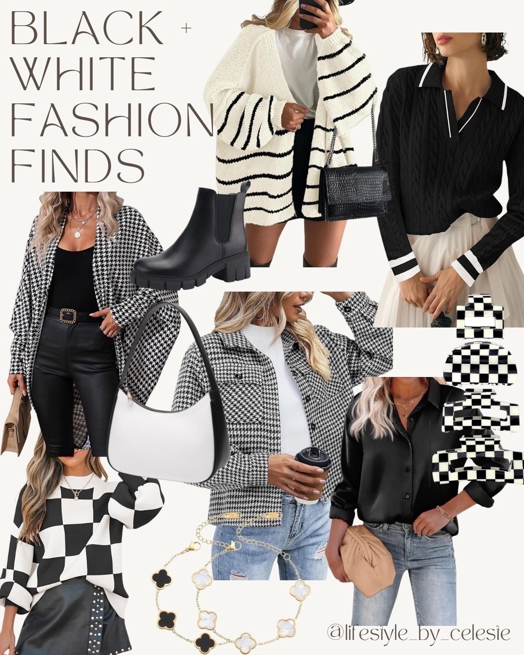 Black and White fashion finds! Perfect for gifts! 

#LTKHoliday #LTKCyberWeek #LTKGiftGuide