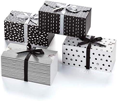 Hayley Cherie - Gift Treat Boxes with Ribbons (20 Pack) - 4 x 3.7 x 8 inches - Thick 400gsm Card ... | Amazon (US)