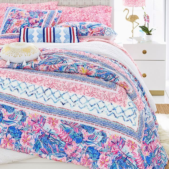 Lilly Pulitzer Slathouse Soiree Patchwork Quilt | Pottery Barn Teen