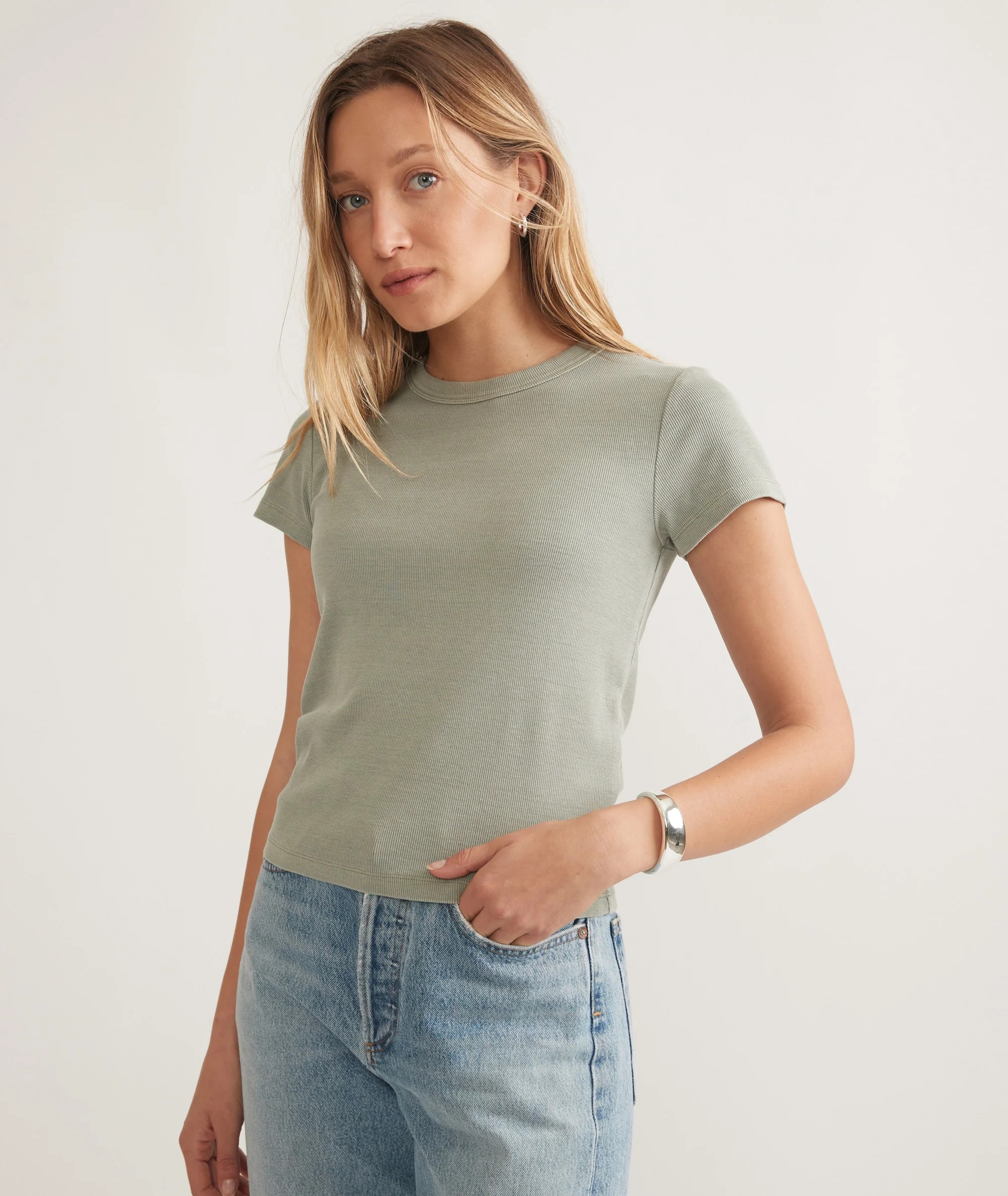 Lexi Rib Sun-In Crew Tee | Marine Layer