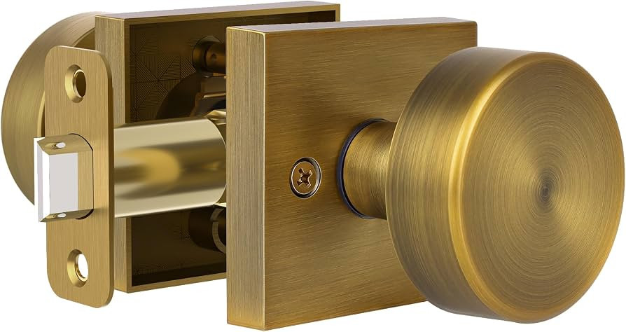 Antique Brass Door Knob Passage Door Knobs Antique Door Knobs Interior, Vintage Door Knob Square ... | Amazon (US)