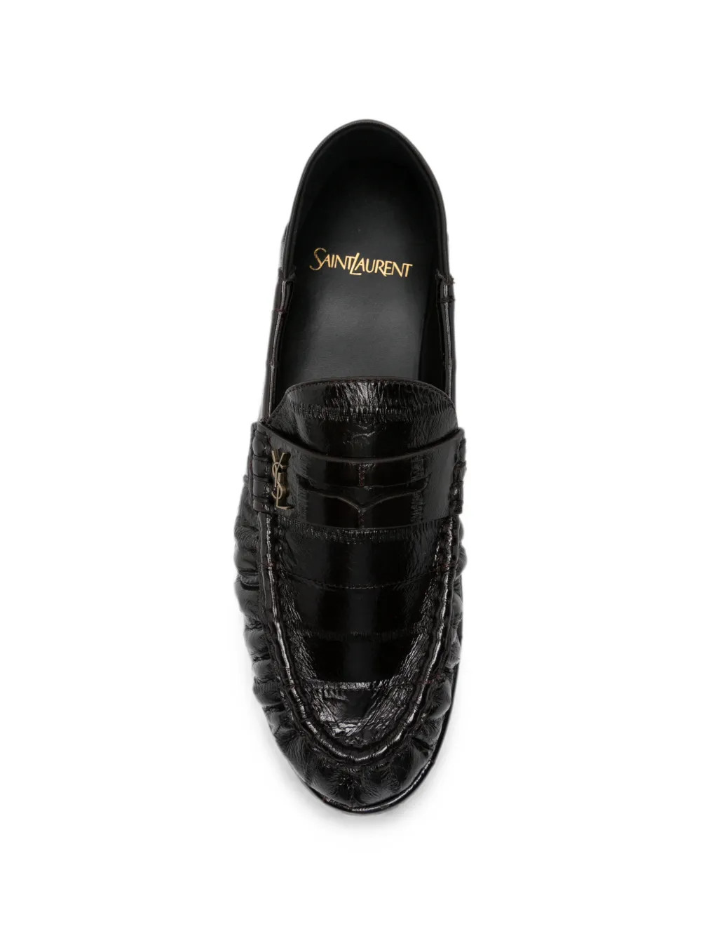 crocodile-effect loafers | Farfetch Global