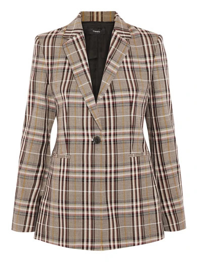 Theory - Power Plaid Wool-canvas Blazer - Brown | NET-A-PORTER (UK & EU)