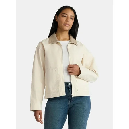 Madden NYC Women's Cotton Canvas Utility Jacket, Sizes XXS-XXL | Walmart (US)