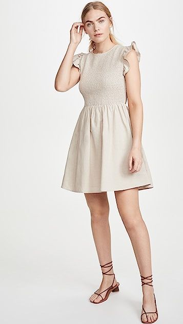 Smocked Ruffle Sleeve Dress | Shopbop