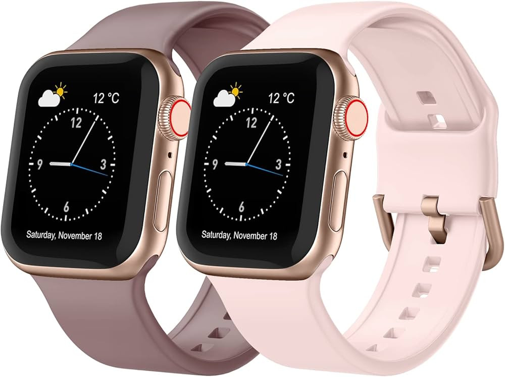 Adepoy Compatible with Apple Watch Straps 49mm 45mm 44mm 42mm 41mm 40mm 38mm, Soft Silicone Sport... | Amazon (UK)